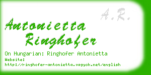 antonietta ringhofer business card